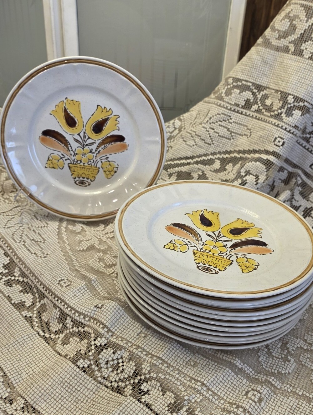 VTG Americana Hearthside Bountiful Dinner Plate 10.5" Stoneware Japan Floral